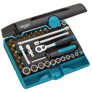 Jeu de clés à douilles 854T 33 pces 1/4  sw 5-14 mm Nombre de dents 90 6 pans - 854T - Hazet pas cher