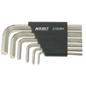 Comparateur de prix : Hazet 2100/6H Jeu de clés mâles coudées à 6 pans intérieurs/nombre d'outils 6
