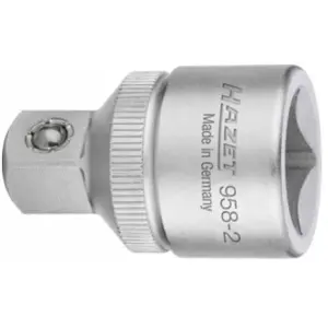 Comparateur de prix : Hazet 958-2 Adaptateur carré creux 12,5 mm/carré massif 10 mm longueur 36 mm