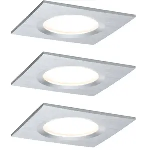 Paulmann Coin Slim spot enc. LED lot de 3 ang. alu pas cher