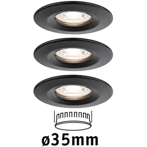 Comparateur de prix : Paulmann Nova Mini spot encastré x3 fixe noir
