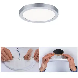 Comparateur de prix : Paulmann panneau LED Areo 4000K rond chromé 11,8cm