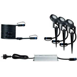 Comparateur de prix : Kit spot stingPAULMANN Plug&Shine IP67 3000K 3x6W gradable