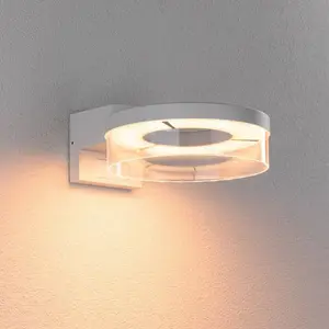 Comparateur de prix : Non communiqué Applique d'extérieur LED Smart Home Zigbee 3.0 Capera Détecteur de mouvement crépusculaire (IR) favorable aux insectes IP44 231mm Tunable Warm 12,5W 800lm 230V Blanc Aluminium