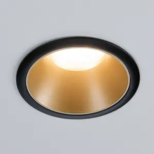 Comparateur de prix : 93395 Luminaire à led encastrable GU10 noir (mat), or - Paulmann