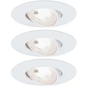 Paulmann 93388 kit spots encastrés LED orientable Blanc chaud rond inc...