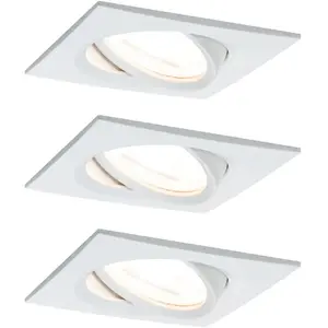 Comparateur de prix : Paulmann 3 spots Nova Coin carré, dimmable, blanc