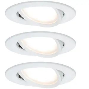 Comparateur de prix : 93485 Nova Spot encastrable jeu de 3 led led 18 w blanc mat - Paulmann