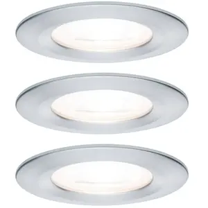 Paulmann 3 spots Nova rond, IP44, dimmable, alu pas cher