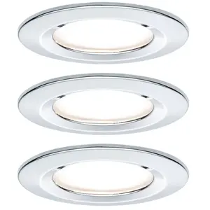 Comparateur de prix : Paulmann 3 spots Nova rond, IP44, dimmable, chromé