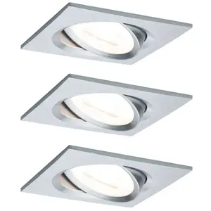 Comparateur de prix : Paulmann EBL set Nova Coin vierkant zwenkbaar LED 3x6,5W 2700K 230V Al...