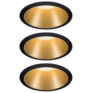 Comparateur de prix : Paulmann Paulmann Cole Spot Led, Doré-Noir, Lot De 3