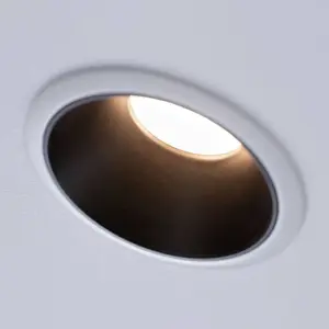 Comparateur de prix : Spot LED coin Cole à encastrer blanc & noir 3 x 6,5W dimmable Paulmann