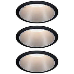 Comparateur de prix : Paulmann Cole spot LED, argenté-noir lot de 3