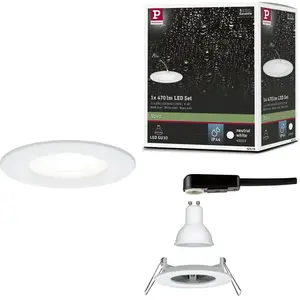 Spot encastrable Nova GU10 4000K IP44 470lm Ø6,8cm blanc Paulmann
