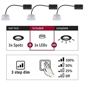 Comparateur de prix : Paulmann Choose Coin LED dimmable 100° 2 700 K 3