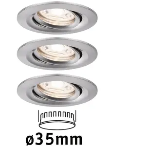 Comparateur de prix : Paulmann Paulmann Nova Mini 3 Spots Encastrés Pivotants Fer