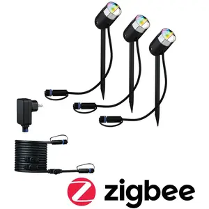 Comparateur de prix : Paulmann Plug & Shine Pike ZigBee RGBW base de 3 pièces