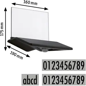 Paulmann Paulmann Numéro De Maison Solaire Yoko, Anthracite pas cher