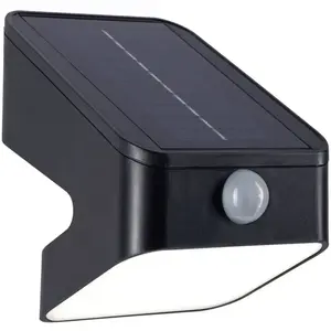 PAULMANN Solar lèche-mur led lesly détecteur de mouvement crépusculaire (ir)  ip65 carré 113x126mm 3000k 5,5w 400lm 3,7v  anthracite matière plastique