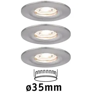 Comparateur de prix : Paulmann Paulmann Nova Mini 3 Spots Encastrés Ip44 Fer