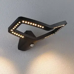 Comparateur de prix : Non communiqué Applique d'extérieur LED Smart Home Zigbee 3.0 Alara Détecteur de mouvement IP44 carré 375x270mm RGBW+ 10W 450lm 230V Anthracite Métal