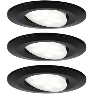 Comparateur de prix : Kit 3 spots encastrables CALLA base orientable noire IP65 Paulmann