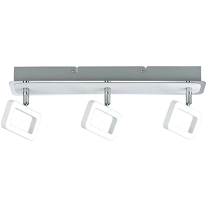 Comparateur de prix : Paulmann 66640 Spots Frame 3x4,5W, Blanc Dépoli/Chrome, 230V, Métal