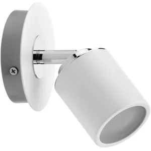 Spot patère Tube blanc & chromé max 1 x 10W Paulmann pas cher