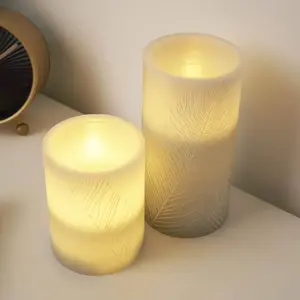 Comparateur de prix : Pauleen Cosy Feather Candle 2 bougies LED