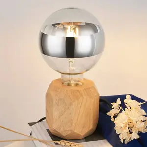 Pauleen Lampe à poser Woody Sparkle E27 max. 25W Bois pas cher
