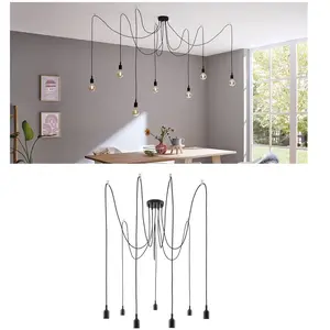 Comparateur de prix : Suspension Paulmann Ketil Neordic E27 - noir/black - 7x60W/230V