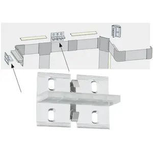 Lot de 4 Duo Profil Fixture transparent Paulmann