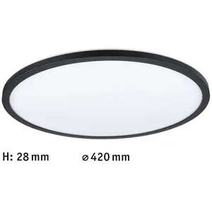 Comparateur de prix : Atria Shine 70999 Plafonnier led 22 w blanc chaud noir - Paulmann