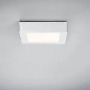 Plafonnier LUNAR LED PANEL carré 11 W Blanc dépoli 17 cm Paulmann