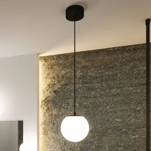 Comparateur de prix : Paulmann Selection Bathroom Luminaire en suspension LED Gove IP44 3000K 900lm 9W Noir mat#Satiné