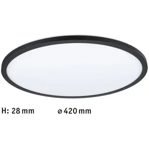 Comparateur de prix : Paulmann Panneau led 3-step-dim atria shine backlight   rond 420mm  22w 2300lm 4000k noir gradable