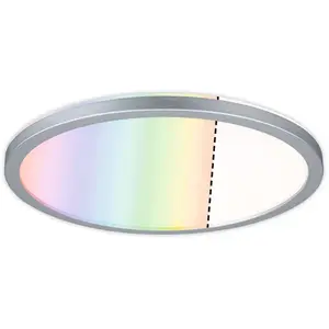 Comparateur de prix : Paulmann Atria Shine Panneau à intensité variable chrome RGBW Ø29cm