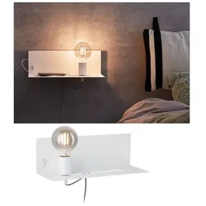 Comparateur de prix : Paulmann Applique avec rangement Devara E27 max. 40W blanc / métal 789,15