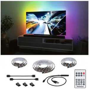Comparateur de prix : Paulmann EntertainLED Strip USB LED Éclairage de la télévision 65 pouces 2,4m 4W 60 LEDs/m RGB+
