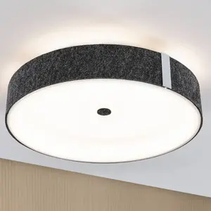 Comparateur de prix : Paulmann Plafonnier LED Malika, anthracite, feutre, 3-step-dim