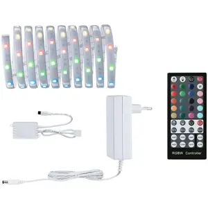 Comparateur de prix : Paulmann Kit de base MaxLED 250 3m RGBW IP44 Protect Cover 19 W 23024 V argent