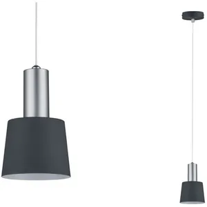 Paulmann Lampe à suspension Neordic Haldar 1-flamme gris foncé / chrome mat 796,91 pas cher