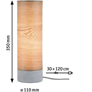 Paulmann - Lampe de table Neordic Skadi bois 1-flamme / béton 796,64 pas cher