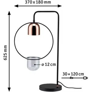 Comparateur de prix : Paulmann Lampe de table Fanja plantes lampe 1 Lumière noire / cuivre 797,46