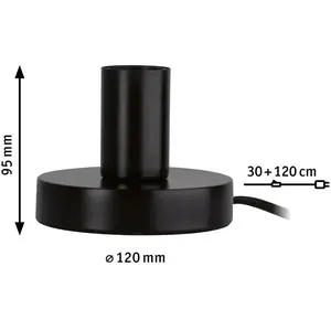 Comparateur de prix : Paulmann Neordic Lampe à poser Haldor E27 max. 60W Noir Métal