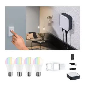 Paulmann Smart Home Set ZigBee 4x E27 9,3W LED mat RGBW pas cher