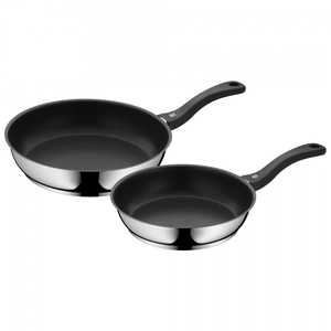 Comparateur de prix : WMF 733026299 Set de 2 Poêles, Acier Inoxydable, Argent, 28 cm, 50 x 3...