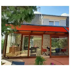 Toile d'ombrage 6 x 3 m - Perméable Couleur: Terracotta pas cher