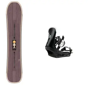 Burton - Packs (snowboard + fix) - Fixations de snowboard allmountain - Pack Cartographer 2024  - Gris